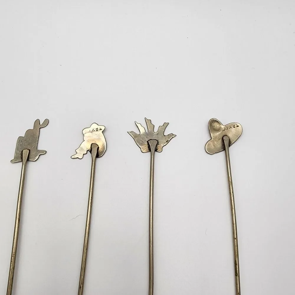 Vintage Taxco Set of 7 Olive/Pickle Forks